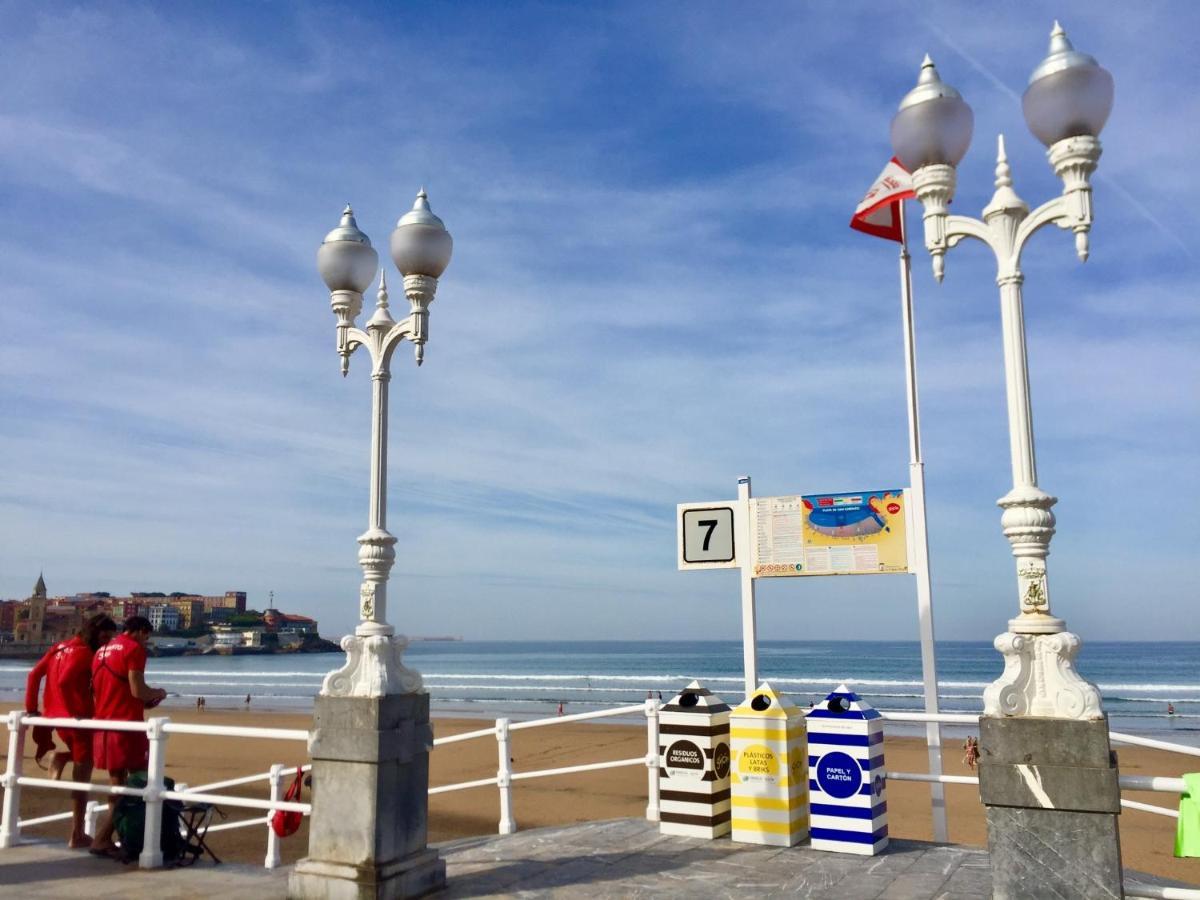 ヒホンAtico Marques Vistas Al Mar - Garaje Opcionalアパートメント エクステリア 写真